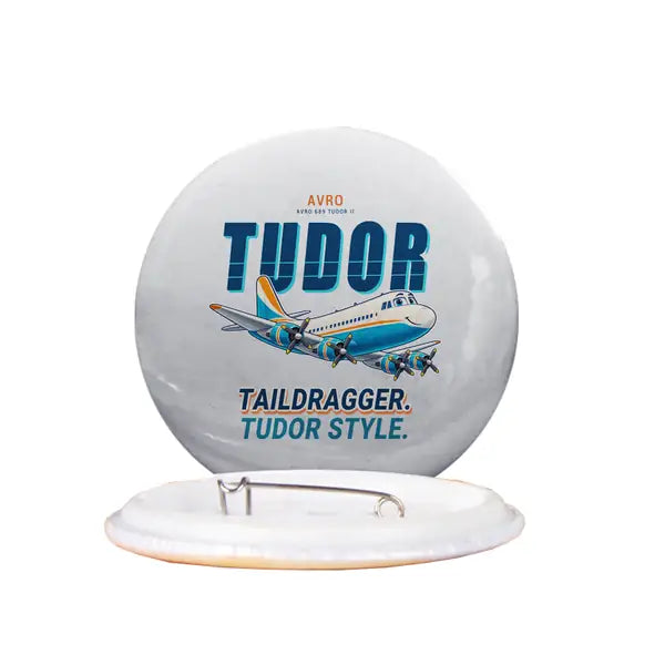 Avro 689 Tudor II - Cartoon - Pin - Light Gray