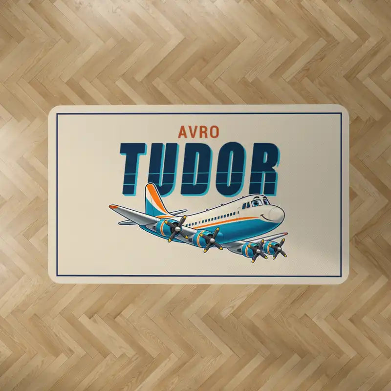 Avro 689 Tudor II - Cartoon - Rectangle Carpet - Beige
