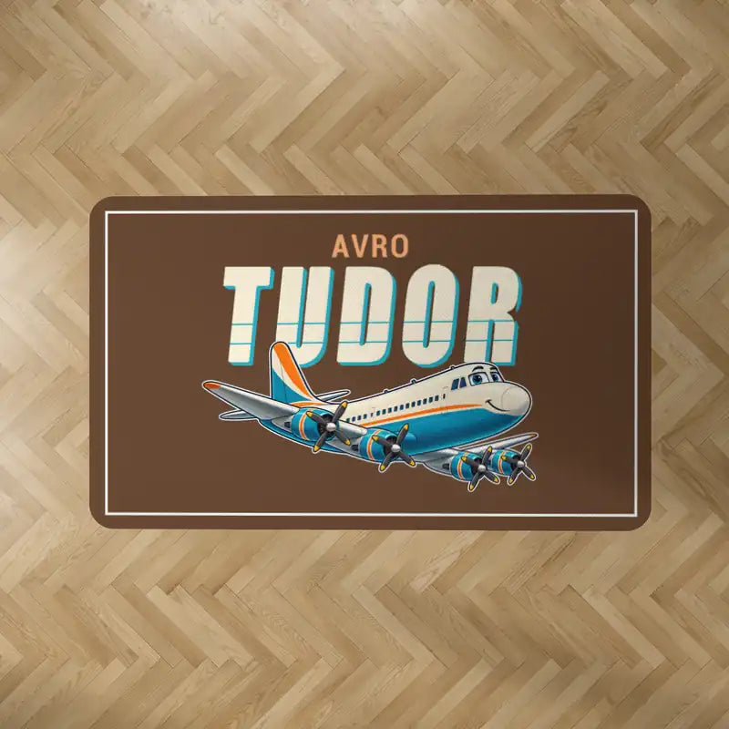 Avro 689 Tudor II - Cartoon - Rectangle Carpet - Brown