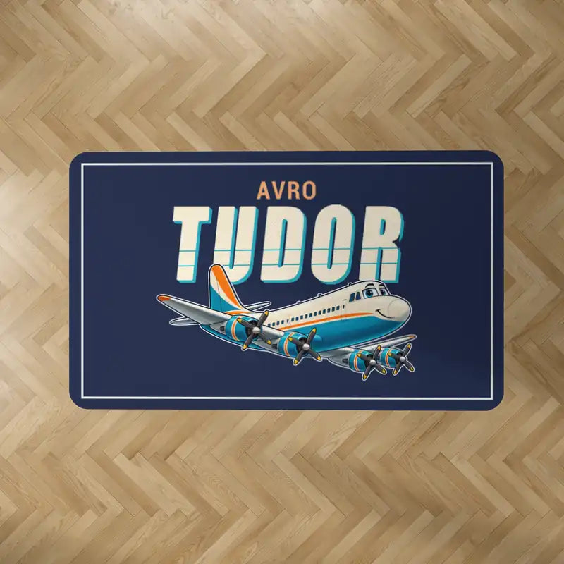 Avro 689 Tudor II - Cartoon - Rectangle Carpet - Dark Blue