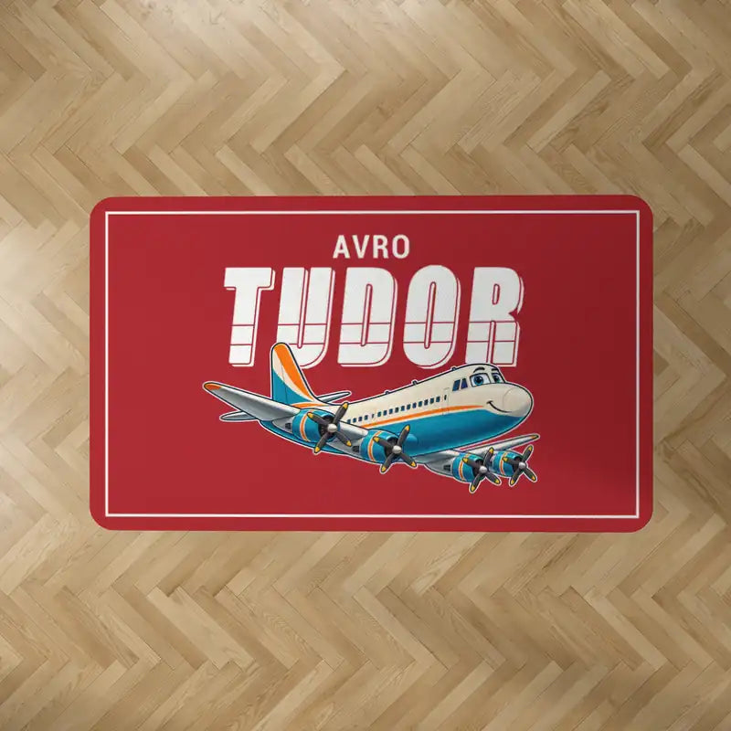 Avro 689 Tudor II - Cartoon - Rectangle Carpet - Red