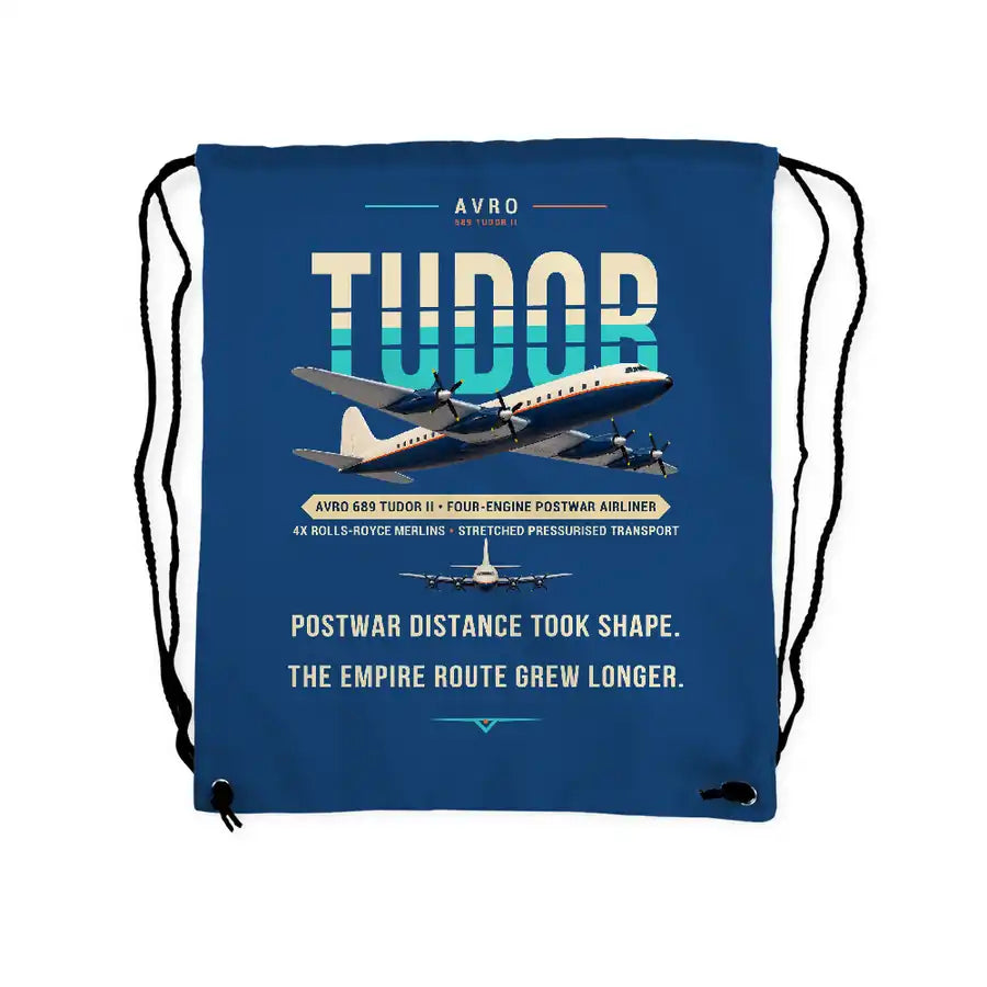Avro 689 Tudor II - Drawstring Bag - Original - Blue