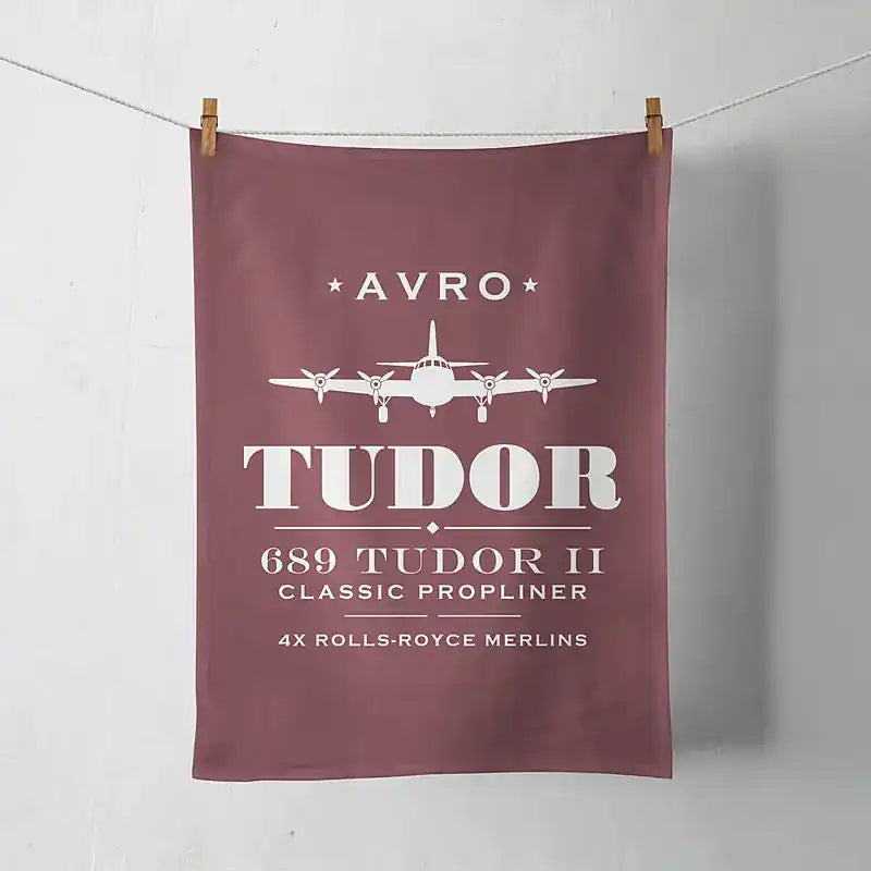 Avro 689 Tudor II - Heritage - Towel - Dark Red