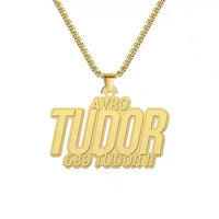 Thumbnail for Avro 689 Tudor II - Hollow Necklace - Tag - Gold