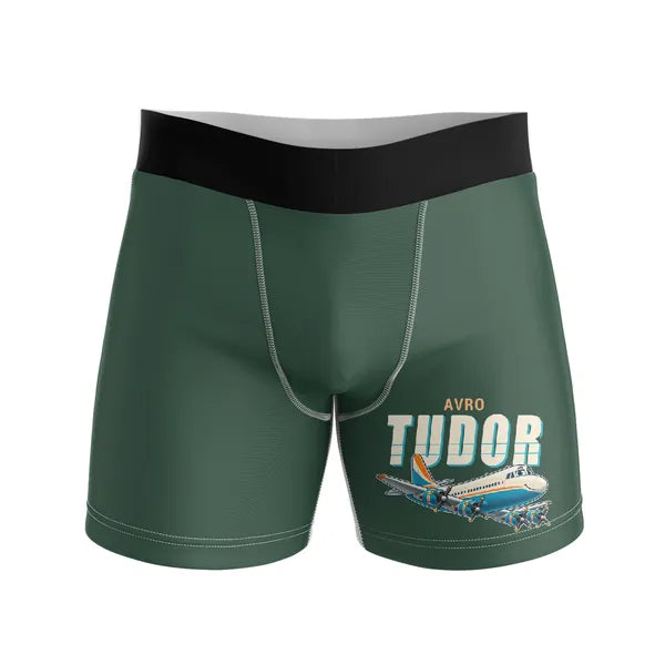 Avro 689 Tudor II - Men Boxers - Cartoon - Dark Green