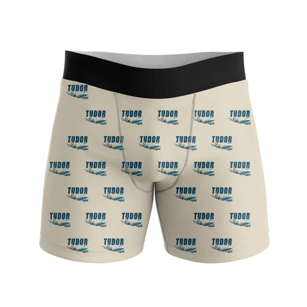 Avro 689 Tudor II - Men Boxers - Cartoon Pattern - Beige