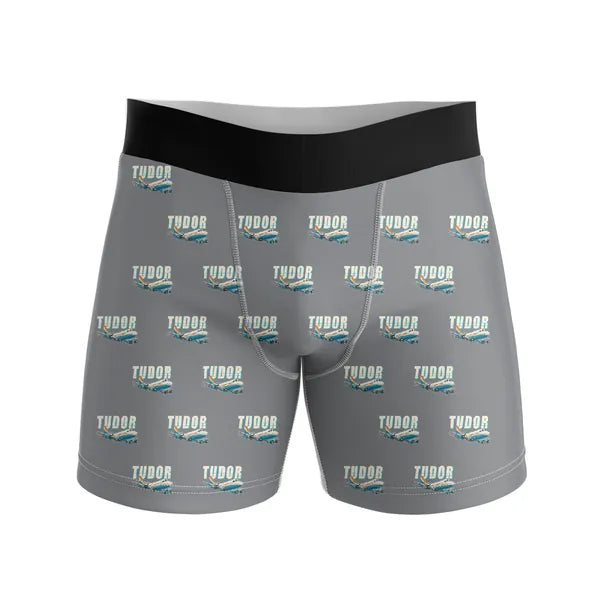 Avro 689 Tudor II - Men Boxers - Cartoon Pattern - Gray