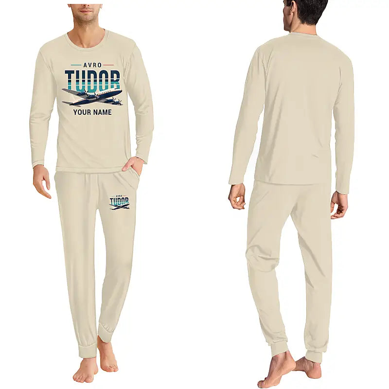 Avro 689 Tudor II - Men Pajamas - Original Chest + Name - Beige