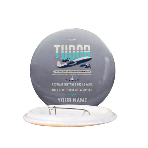 Avro 689 Tudor II - Original + Name - Pin - Gray
