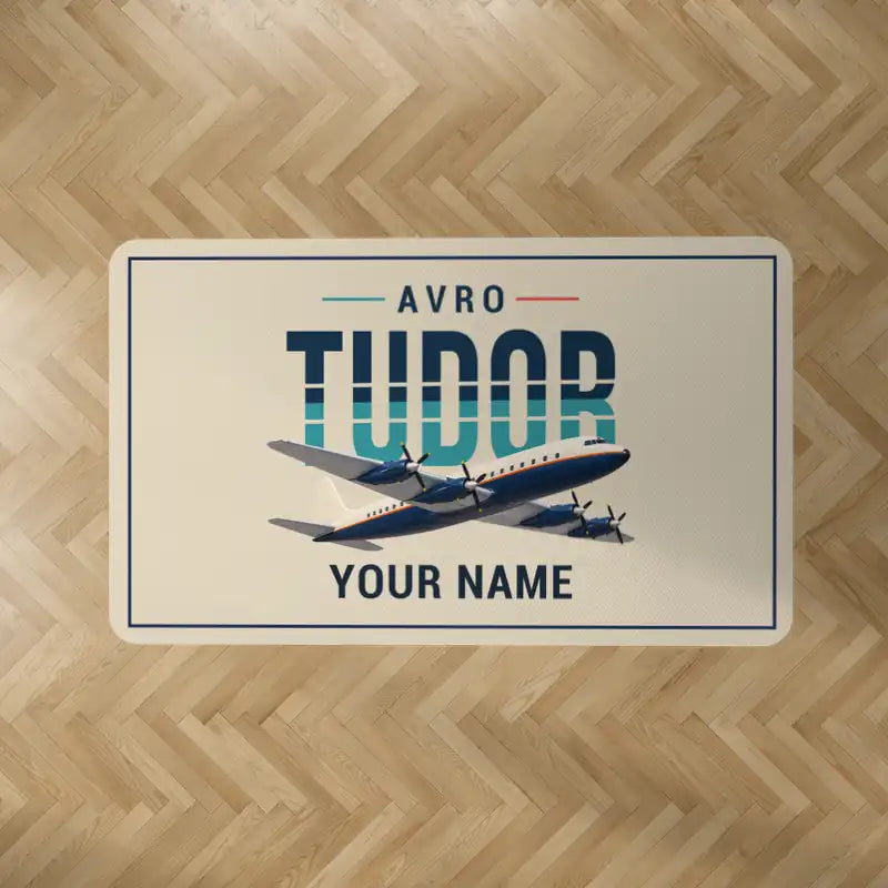 Avro 689 Tudor II - Original + Name - Rectangle Carpet - Beige