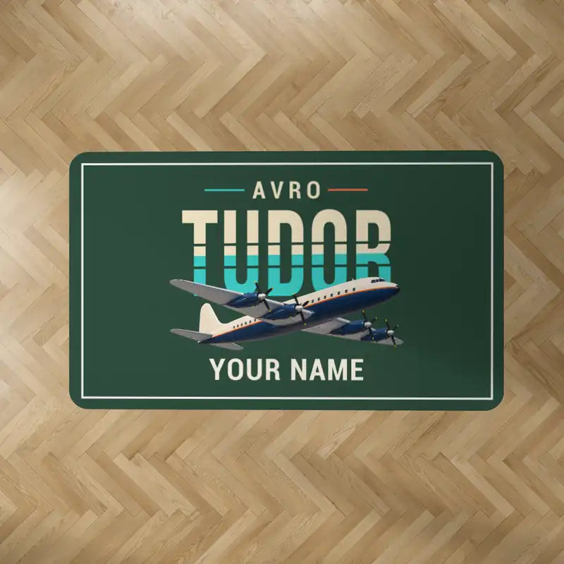 Avro 689 Tudor II - Original + Name - Rectangle Carpet - Dark Green