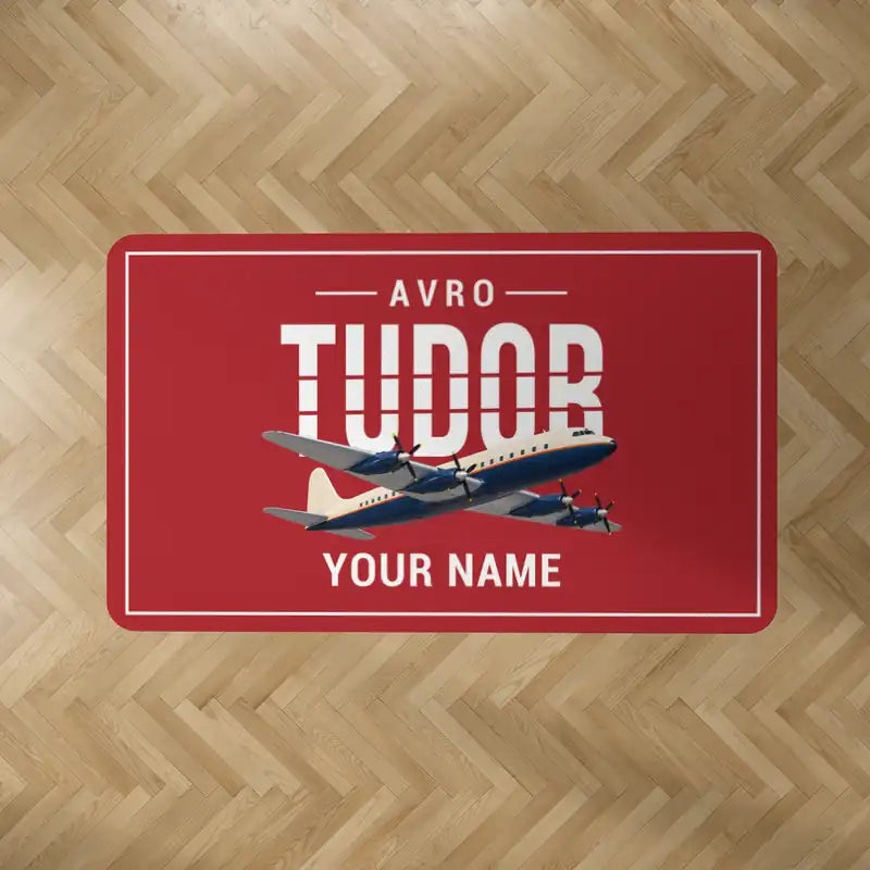 Avro 689 Tudor II - Original + Name - Rectangle Carpet - Red