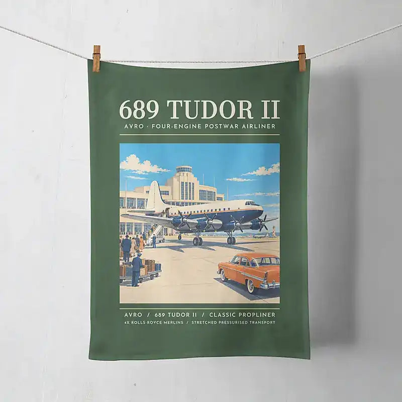 Avro 689 Tudor II - Poster - Towel - Dark Green
