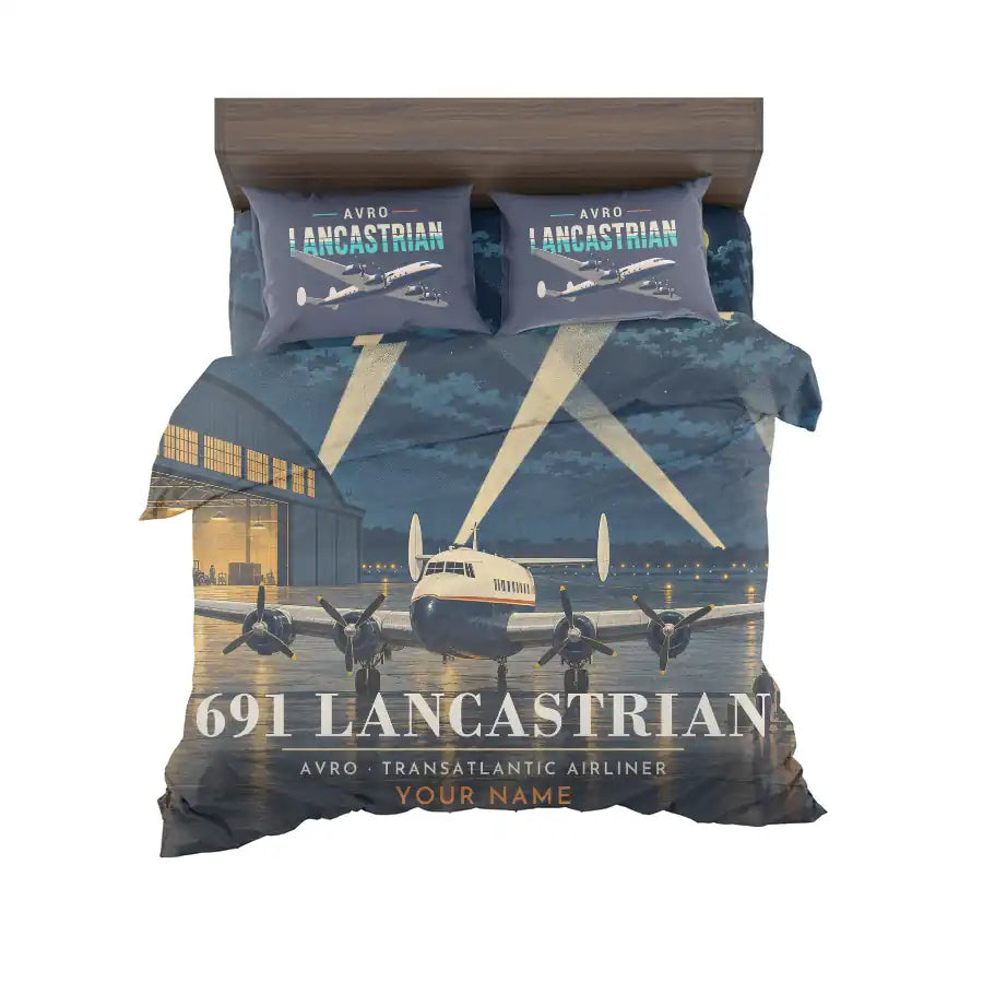 Avro 691 Lancastrian - 3D + Name - Bedding Set - Full Print