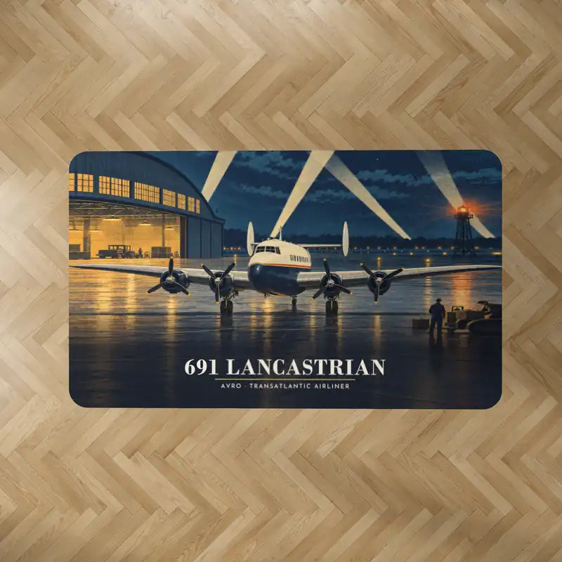 Avro 691 Lancastrian - 3D - Rectangle Carpet - Full Print