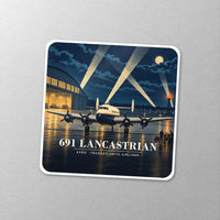 Thumbnail for Avro 691 Lancastrian - 3D - Square Sticker - Close-up