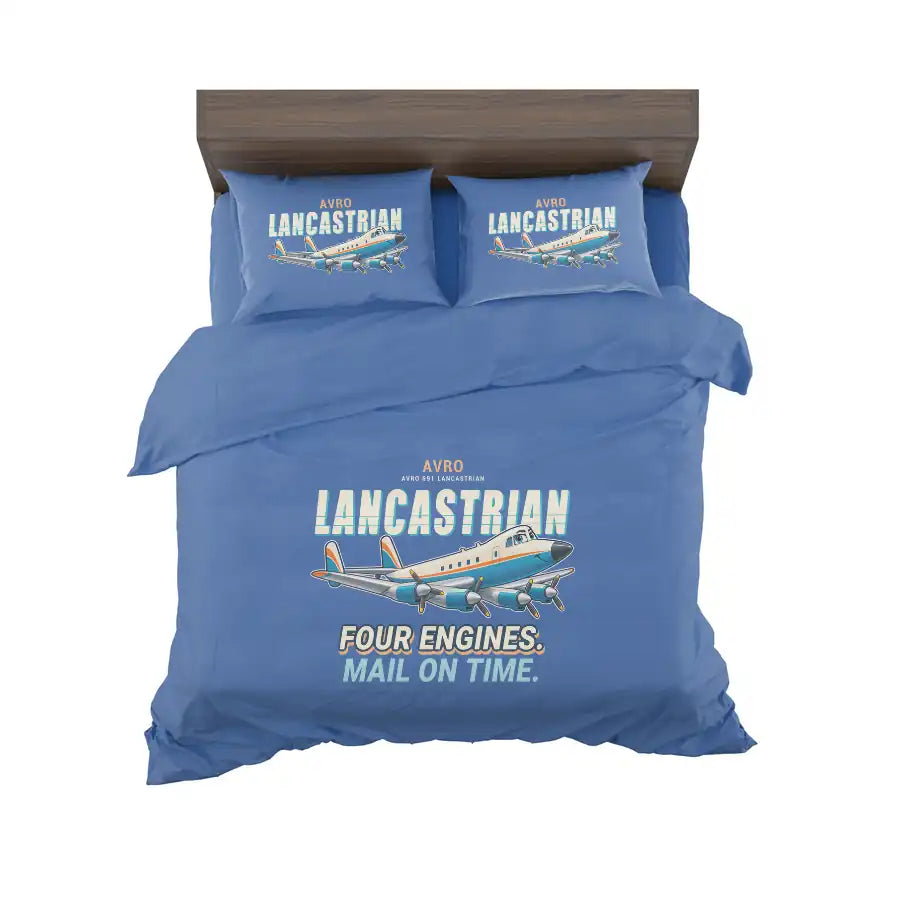 Avro 691 Lancastrian - Cartoon - Bedding Set - Blue