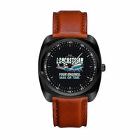 Thumbnail for Avro 691 Lancastrian - Cartoon - Luxury Cushion - Black and Dark Brown Strap