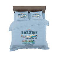 Thumbnail for Avro 691 Lancastrian - Cartoon + Name - Bedding Set - Light Blue