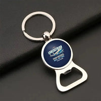 Thumbnail for Avro 691 Lancastrian - Cartoon + Name - Bottle Opener Key Chain - Navy Blue