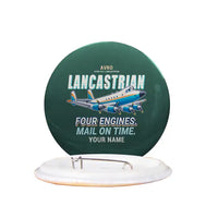 Thumbnail for Avro 691 Lancastrian - Cartoon + Name - Pin - Dark Green