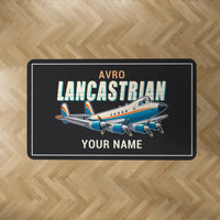 Thumbnail for Avro 691 Lancastrian - Cartoon + Name - Rectangle Carpet - Black