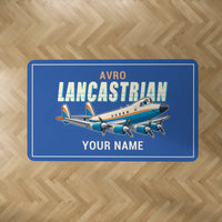 Thumbnail for Avro 691 Lancastrian - Cartoon + Name - Rectangle Carpet - Blue