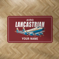Thumbnail for Avro 691 Lancastrian - Cartoon + Name - Rectangle Carpet - Dark Red