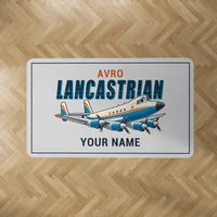 Thumbnail for Avro 691 Lancastrian - Cartoon + Name - Rectangle Carpet - Light Gray
