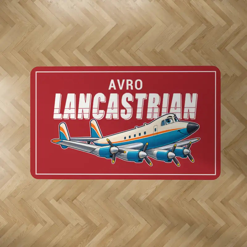 Avro 691 Lancastrian - Cartoon - Rectangle Carpet - Red