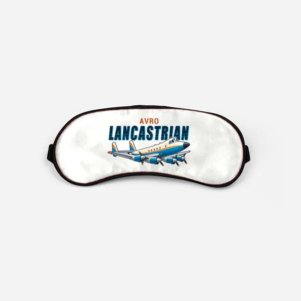 Avro 691 Lancastrian - Cartoon - Sleep Mask - White