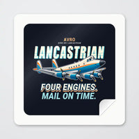 Thumbnail for Avro 691 Lancastrian - Cartoon - Square Sticker - Peel