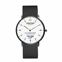 Thumbnail for Avro 691 Lancastrian - Classic - White + Name - Slim Mesh - Black and Stainless Steel Strap