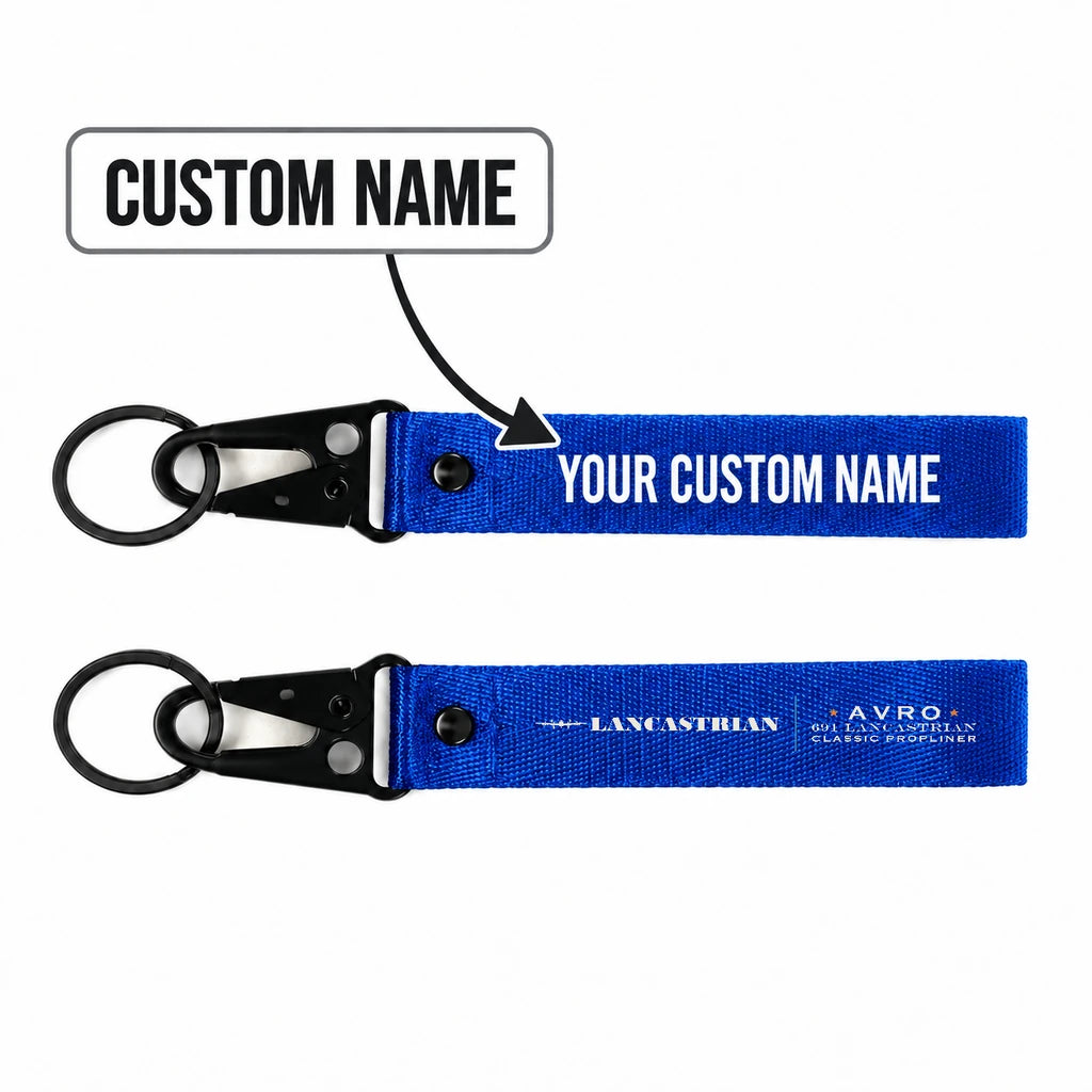 Avro 691 Lancastrian Hawk-Shaped Key Chains - Blue - Heritage - Personalized