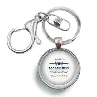 Thumbnail for Avro 691 Lancastrian - Heritage + Name - Circle Key Chain - White