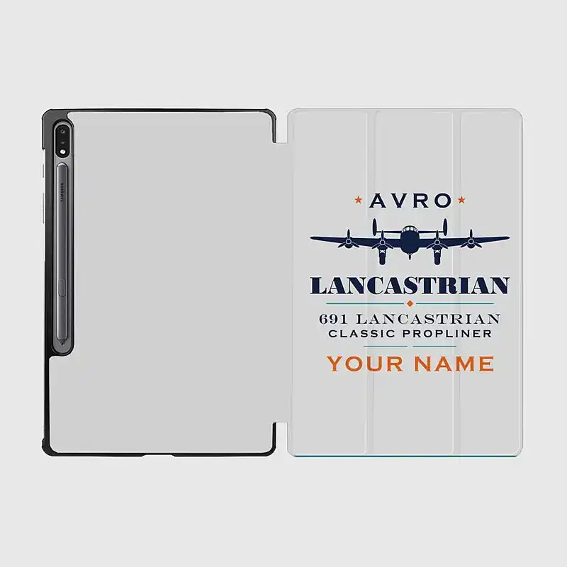 Avro 691 Lancastrian - Heritage + Name - Samsung Tablet - Light Gray