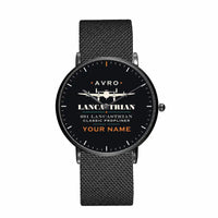 Thumbnail for Avro 691 Lancastrian - Heritage + Name - Slim Mesh - Black and Stainless Steel Strap