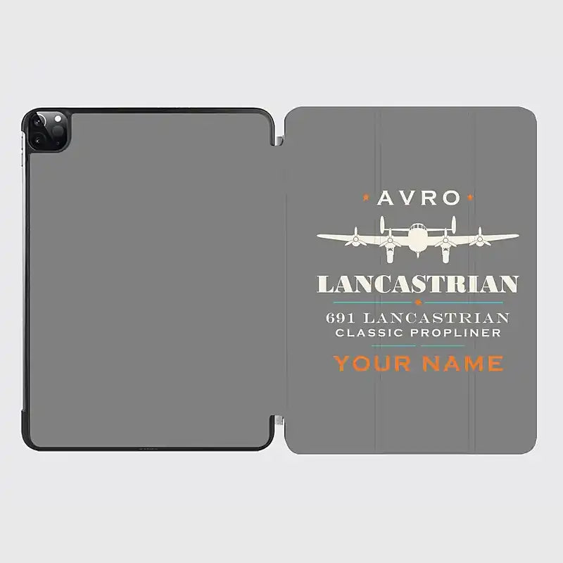 Avro 691 Lancastrian - Heritage + Name - iPad Case - Gray