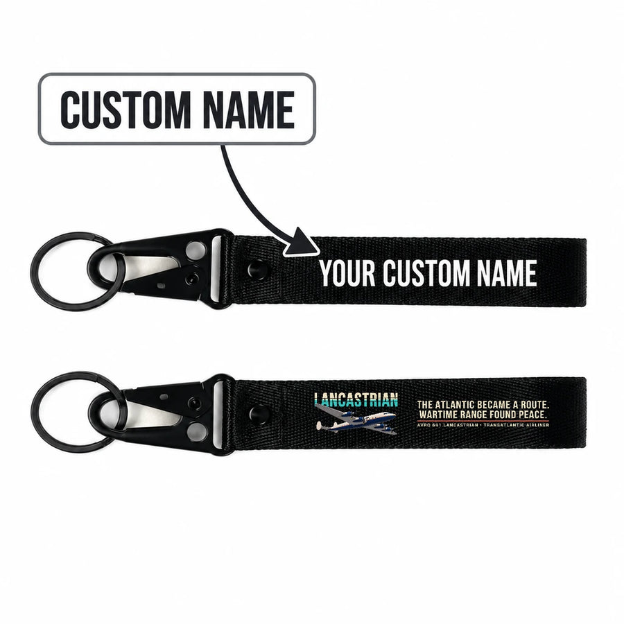 Avro 691 Lancastrian Hawk-Shaped Key Chains - Black - Original - Personalized