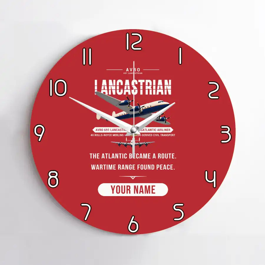 Avro 691 Lancastrian - Original + Name - No Frame - Red