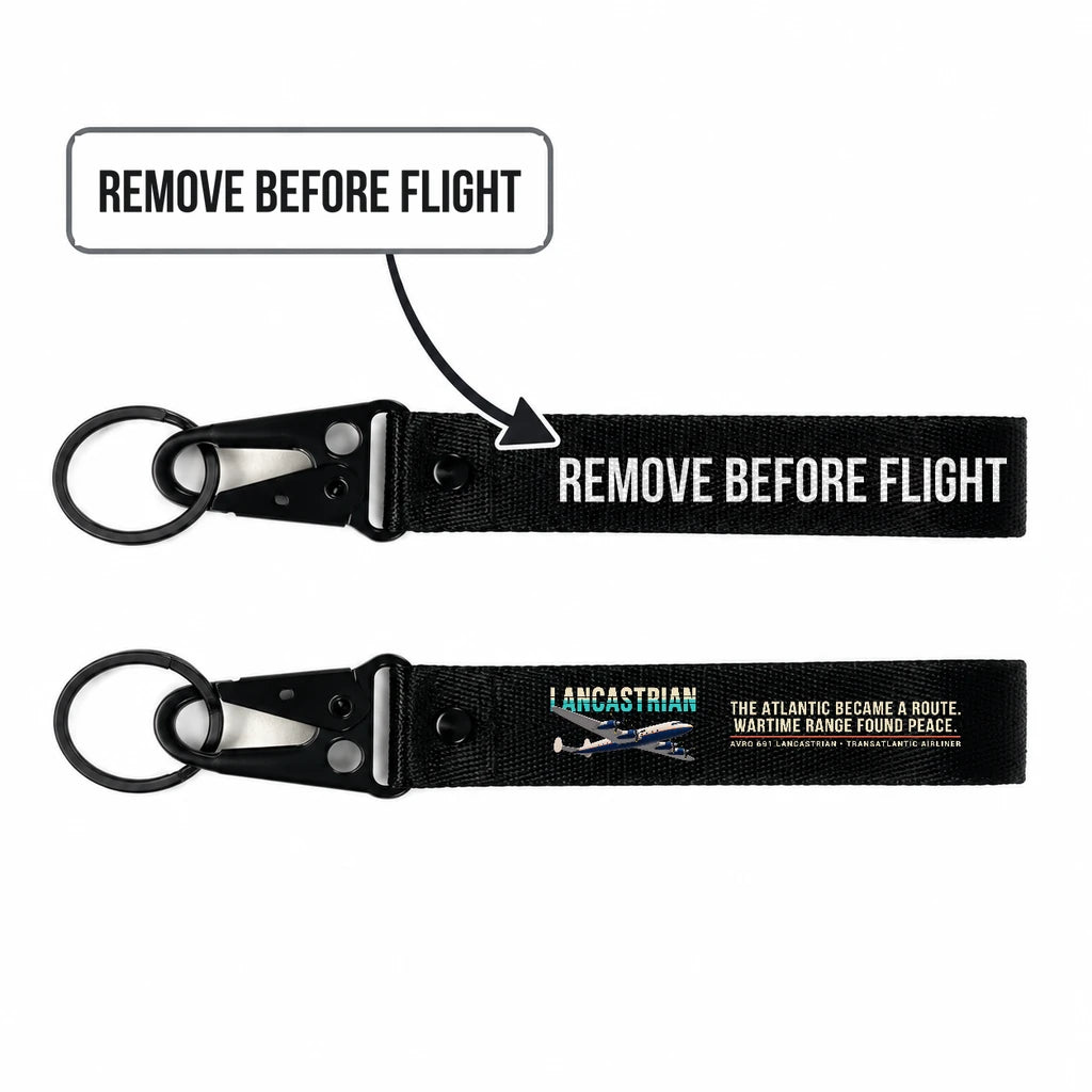 Avro 691 Lancastrian Hawk-Shaped Key Chains - Black - Original - Remove Before Flight