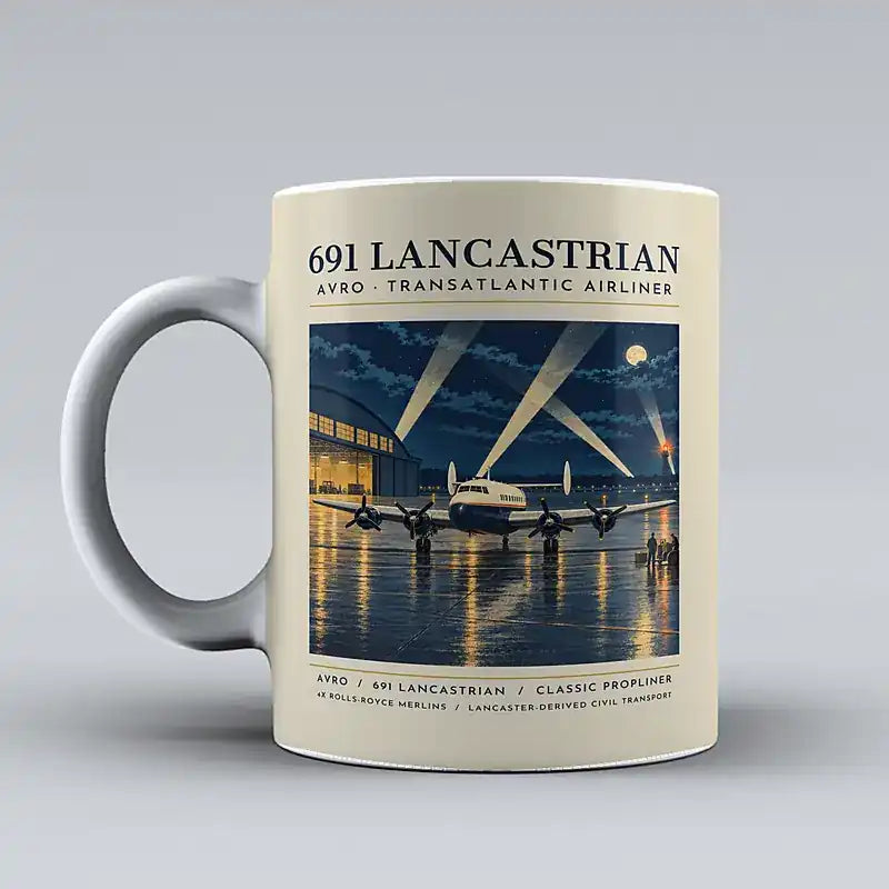 Avro 691 Lancastrian - Poster - Mug - Beige