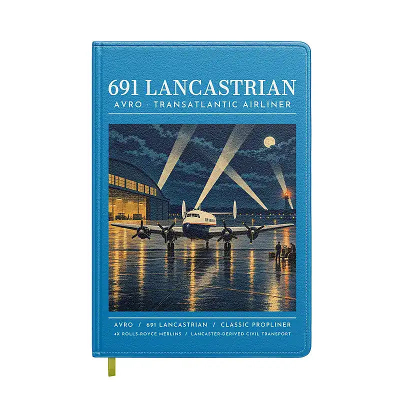 Avro 691 Lancastrian - Poster - Notebook - Turquoise