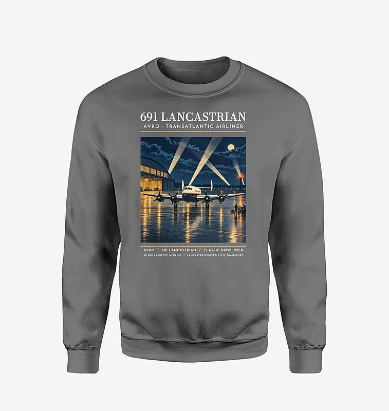 Avro 691 Lancastrian - Poster - Sweatshirt - Gray