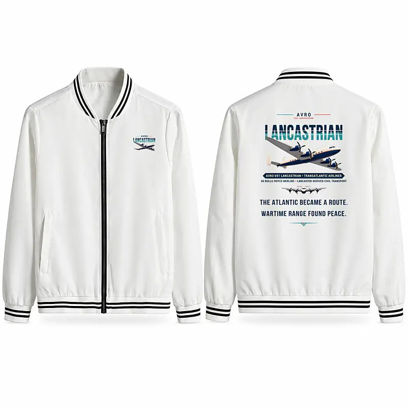 Avro 691 Lancastrian Stylish Jackets - Baseball Collar - Original - White