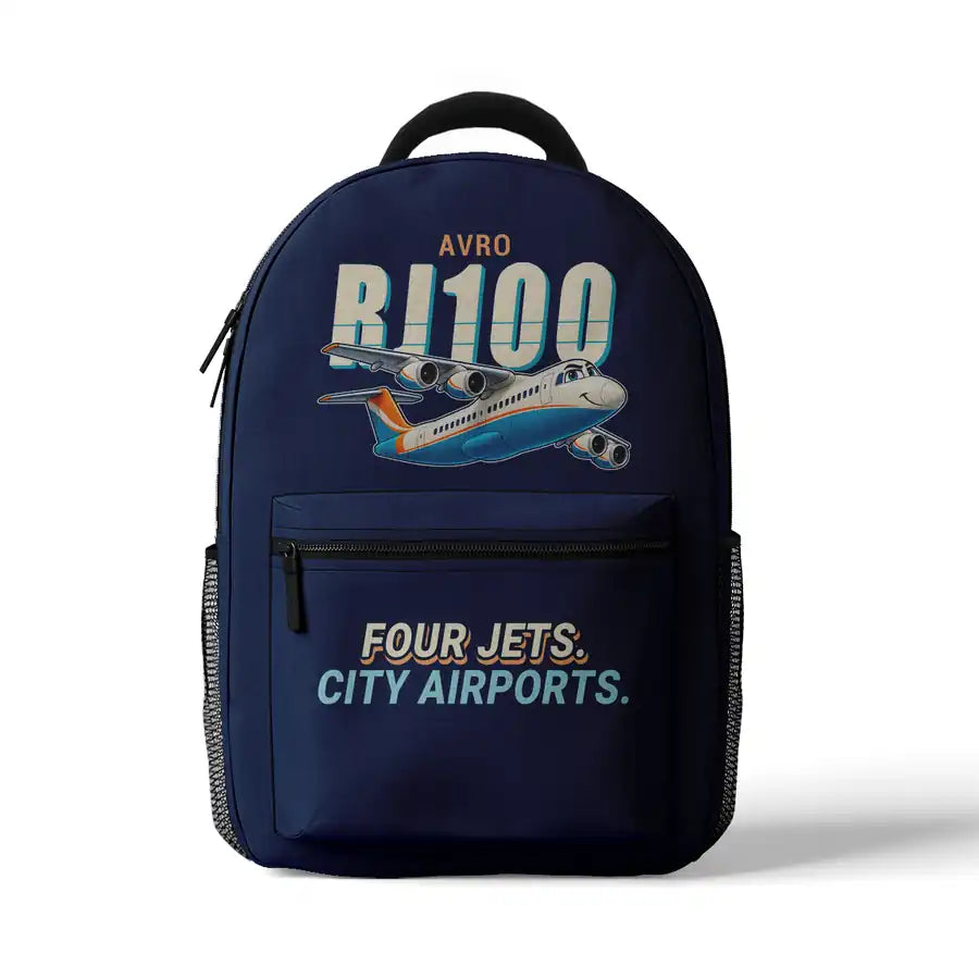 Avro RJ100 - 3D Backpack - Cartoon - Dark Blue