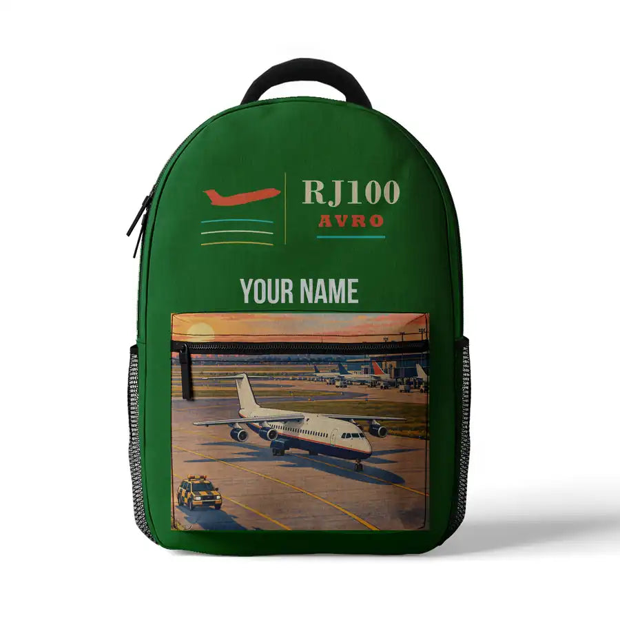 Avro RJ100 - 3D Backpack - Green + Name