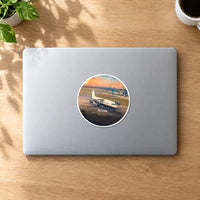 Thumbnail for Avro RJ100 - 3D + Name - Circle Sticker - MacBook