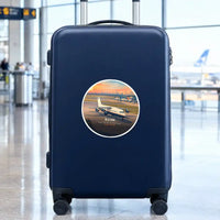 Thumbnail for Avro RJ100 - 3D + Name - Circle Sticker - Suitcase