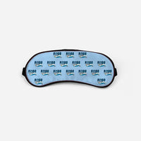 Thumbnail for Avro RJ100 - Cartoon Pattern - Sleep Mask - Light Blue
